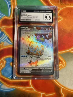 2023 POKEMON OBSIDIAN FLAMES ULTRA RARE HOLO #210 EISCUE EX CGC 9.5 Mint+ - Image 1