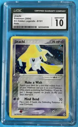 📈 🦄 Jirachi Holo CGC 10 EX Hidden Legends 8/101 Pokemon GEM MINT 2004 POP 1/12 - Image 2