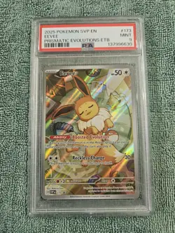 Pokemon Eevee TCG 173 Scarlet & Violet Black Star Promo PSA 9 Mint Low Pop - Image 1