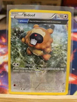 Pokemon TCG Bidoof Primal Clash Non-Holo Card 117/160 - Image 1