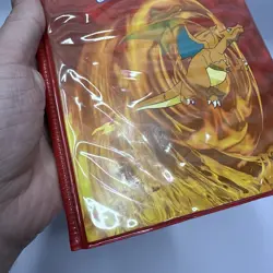 Vintage 2000 ToySite Red Pokemon TCG Charizard 4-Pocket Portfolio Card Binder - Image 4