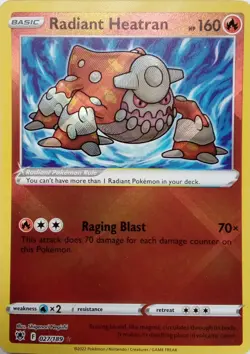027/189 RADIANT HEATRAN RARE ASTRAL RADIANCE POKEMON CARD - Image 1
