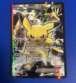 Pikachu EX XY124 XY Black Star Promo Full Art Holographic Holo Pokemon Card - Image 1