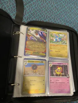 1990 Pokemon Card Binder Energy Themed W Few Cards 4 Card Page Holds 200+ Cards 74427852474 - Image 3