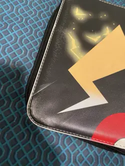 1990 Pokemon Card Binder Energy Themed W Few Cards 4 Card Page Holds 200+ Cards 74427852474 - Image 5