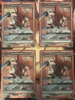 Union Arena Kenshin Himura Character Cards Holo Trigger Lot 4 Cards - Image 1