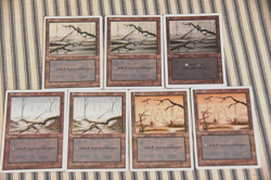 Magic the Gathering - Vintage - Swamp Land Mana - 4th Edition - 7x - Image 1