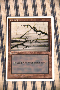 Magic the Gathering - Vintage - Swamp Land Mana - 4th Edition - 7x - Image 2