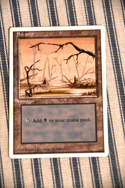 Magic the Gathering - Vintage - Swamp Land Mana - 4th Edition - 7x - Image 3