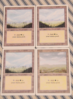 Magic the Gathering - VIntage - Plains Land Mana - Revised - 4x - Image 1