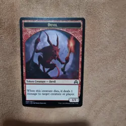 1x MTG Magic The Gathering TCG Devil Token #6 - Shadows Over Innistrad - Image 1