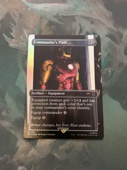 Commander's Plate FOIL (SLD 1733) MTG Marvel Iron Man Secret Lair - Image 1