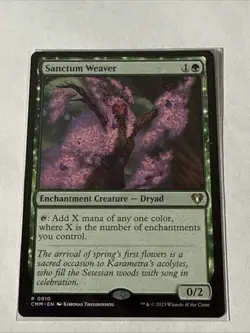 MTG Commander Masters #910 Sanctum Weaver Near Mint Condition - Image 1