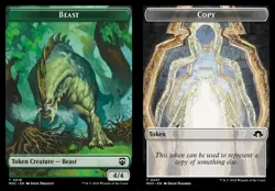 MTG Commander MH3 TOKEN Beast #0016 Copy #0001 PLAYSET 4X X4 - Image 1