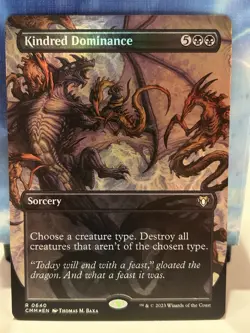 Kindred Dominance BORDERLESS FOIL Commander Masters LP MTG CMM - Image 1