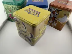 Pokemon TCG: Stacking Tins Lot of 4 *EMPTY* Grass Water Electric Fighting - Image 5