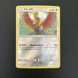 Pokemon TCG Ho-Oh Lost Thunder 160/214 Rare Reverse Holo - NM - Image 1