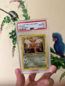 2001 Pokemon Neo Discovery Beedrill #18/75 1st Edition PSA GEM MT 10 *POP 34* - Image 3