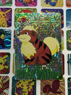 Pokemon Vintage Pocket Monsters Vending HOLO Prism Sticker 1999 Bandai Nintendo - Image 1