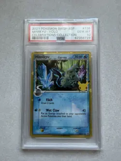 2021 POKEMON SWSH BLACK STAR PROMO CELEBRATIONS COLL #136 MIMIKYU-HOLO PSA 10 - Image 1