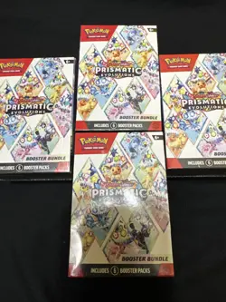 Pokemon Prismatic Evolutions Booster Bundle Lot – Sealed (4 Boxes) - Image 1