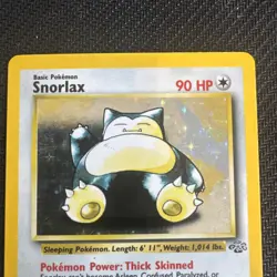 Pokemon TCG Snorlax Jungle Holo Rare Card 11/64 MP Condition - Image 2