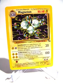 Magneton 26/62 Non-Holo Fossil Pokemon Card - EX+ / NM- - Image 1