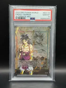 Bandai Energy Marker E01-03 Foil Broly PSA 10 Dragon Ball Super Card Game - Image 1