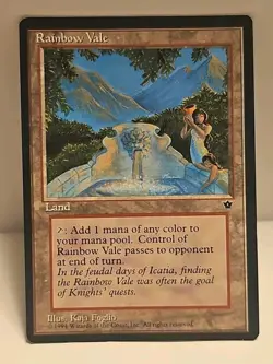 Mtg 🔥 Rainbow Vale 🔥 Fallen Empires MT/NM 🌟RARE LAND🌟 Magic The Gathering - Image 1