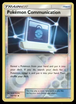 Pokemon Cards Pokemon Communication 152/181 Reverse Holo Team Up Sun & Moon NM - Image 1