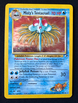MISTY'S TENTACRUEL 10/132 HP HOLO RARE GYM HEROES POKEMON 2000 - Image 1