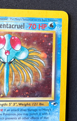 MISTY'S TENTACRUEL 10/132 HP HOLO RARE GYM HEROES POKEMON 2000 - Image 3
