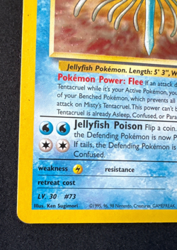 MISTY'S TENTACRUEL 10/132 HP HOLO RARE GYM HEROES POKEMON 2000 - Image 5