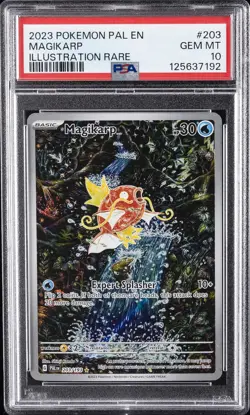 2023 POKEMON PAL EN-PALDEA EVOLVED ILLUSTRATION RARE #203 MAGIKARP PSA 10 - Image 1