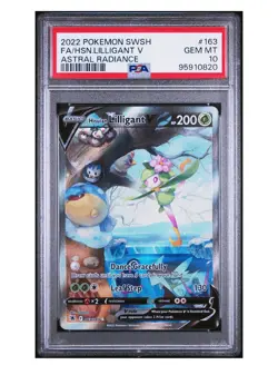 2022 POKEMON SWORD & SHIELD ASTRAL RADIANCE #163 FA/HSN.LILLIGANT V PSA 10 - Image 1
