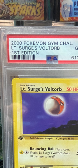 Pokemon Gym challenge 1st edition LT. Surge’s Voltorb PSA 10 - Image 2