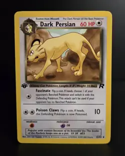 Pokemon TCG - DARK PERSIAN #42 - INK SMUDGE! - 1ST EDITION - TEAM ROCKET - LP/NM - Image 1