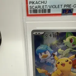 2022 POKEMON JAPANESE SV PROMO #001 PIKACHU SCARLET/VIOLET PRE-ORDER PSA 10 - Image 4