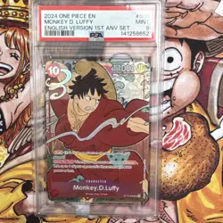 PSA 9 - Monkey D. Luffy ST10-006 1st Anniversary English Promo One Piece 2024 - Image 1
