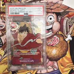 PSA 9 - Monkey D. Luffy ST10-006 1st Anniversary English Promo One Piece 2024 - Image 2