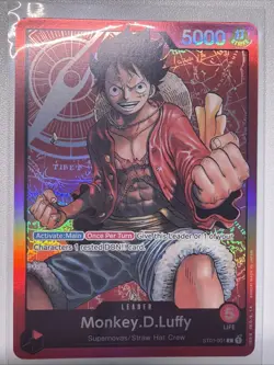 Monkey.D.Luffy Leader Foil Pre-Errata - NM - One Piece TCG - ST01-001 - English - Image 1