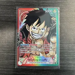 One Piece Monkey D. Luffy Leader OP01-003 Holo 5000 Power Bandai - Image 1