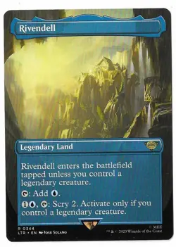 MTG Rivendell Borderless Lord of the Rings (LTR) Rare Magic Card #0344 Unplayed - Image 1