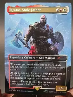 Kratos, Stoic Father Secret Lair: God Of War MTG Foil Near Mint - Image 1