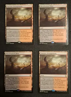 Magic The Gathering - 4x Bloodstained Mire - Khans Of Tarkir - ENG ITA - NM - Image 1