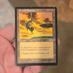 Serra's Sanctum Urza's Saga Regular Rare Land Ciruelo 1998 English - Image 1