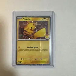 Pokemon Day 30th Anniversary - Pikachu 051 /162 Stamped 2026 Promo Cheek SWIRL - Image 2