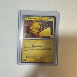 Pokemon Day 30th Anniversary - Pikachu 051 /162 Stamped 2026 Promo Cheek SWIRL - Image 4