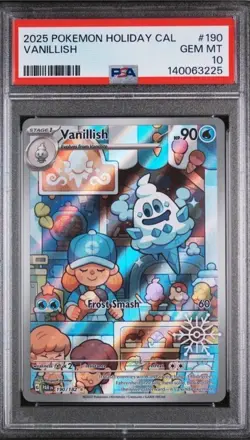 2025 POKEMON HOLIDAY CALENDER VANILLISH 190/182 PSA 10 - Image 1