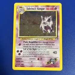 Pokemon Sabrina's Gengar 14/132 Gym Challenge Holo Rare Card English - Image 1